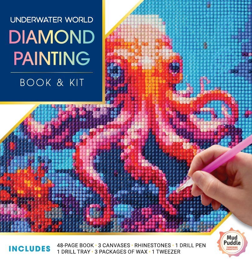 DIAMOND PAINTING UNDERWATER BK & KIT by Puddle Inc Mud Mud, (Boxed