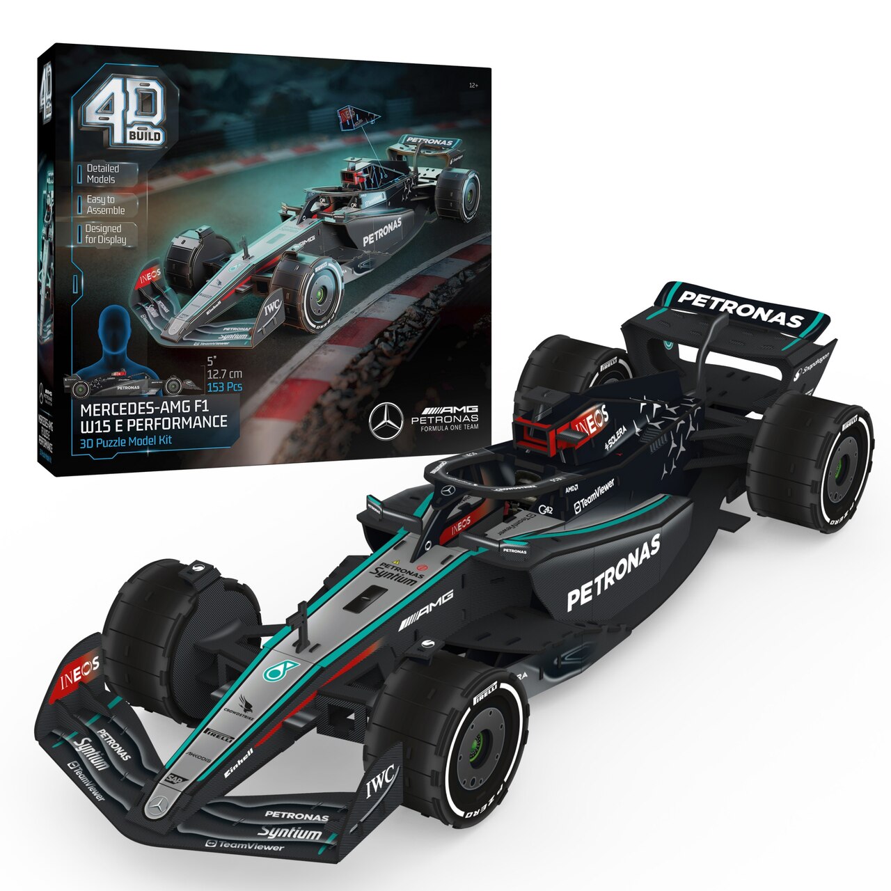 4D Build, Mercedes-AMG F1 W15 3D Puzzle Model Kit | Indigo