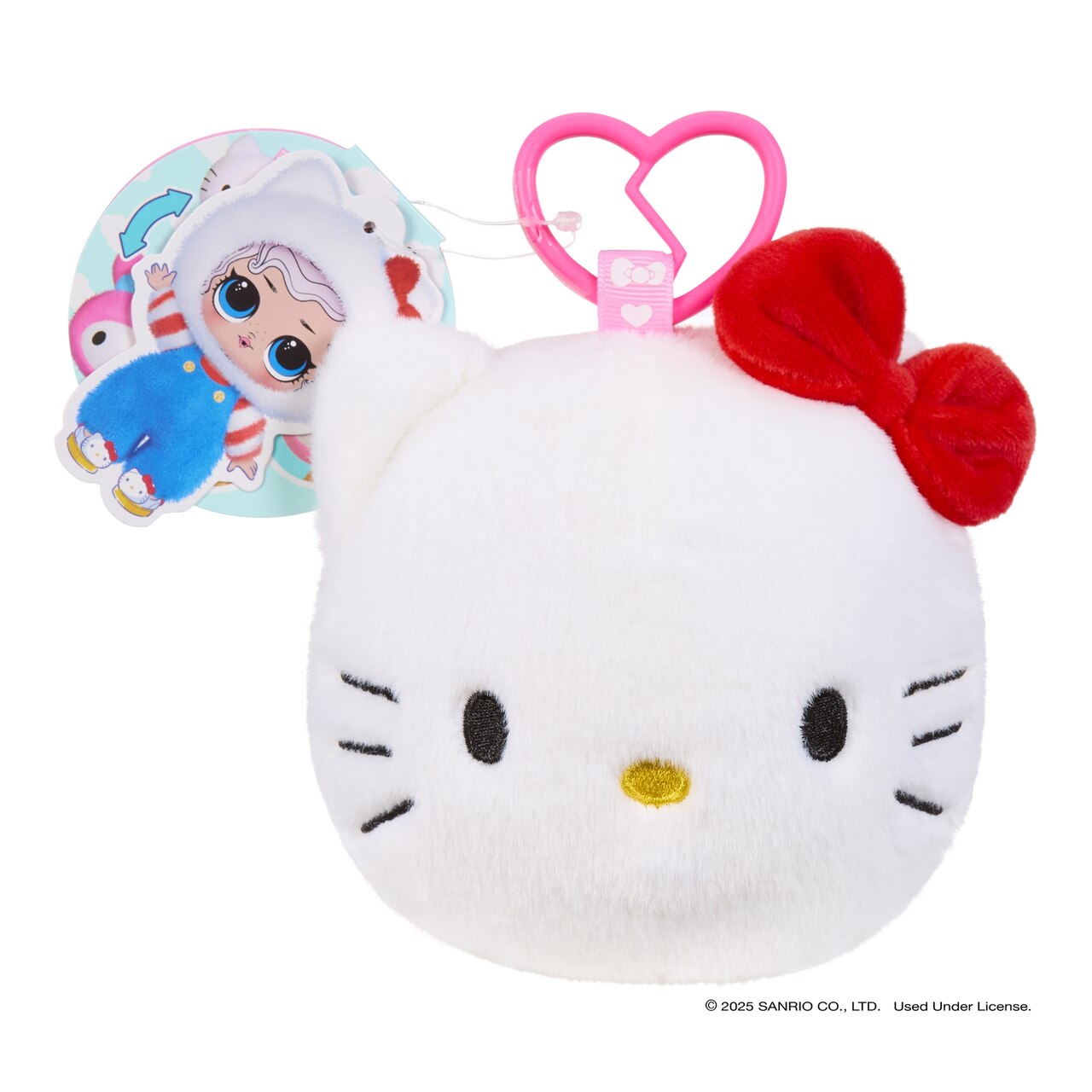 LOL Surprise Loves Hello Kitty Reversible Plush Surprise Key Chain