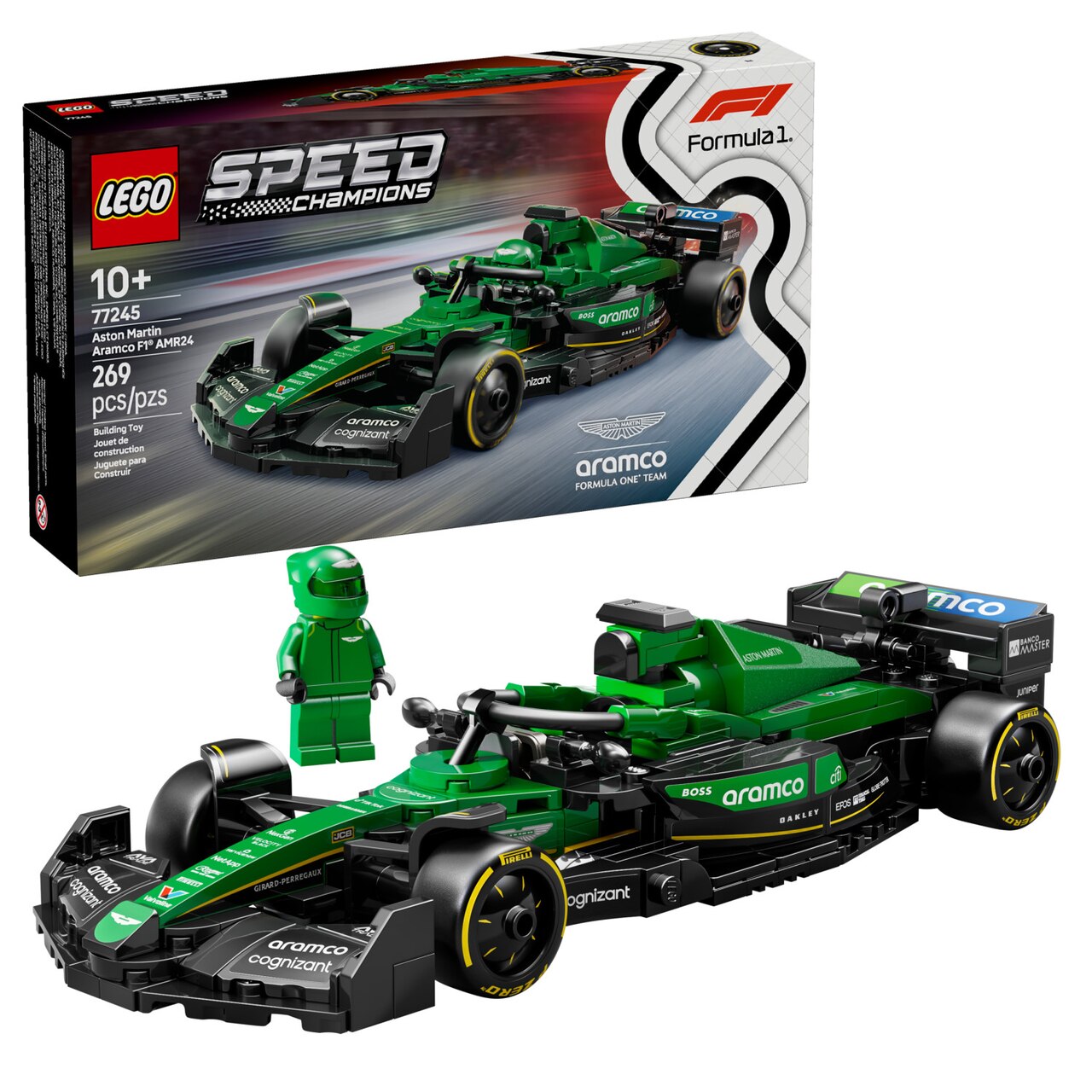 七星合 LEGO® Aston Martin Aramco F1® AMR24 Race Car 77245 | Indigo