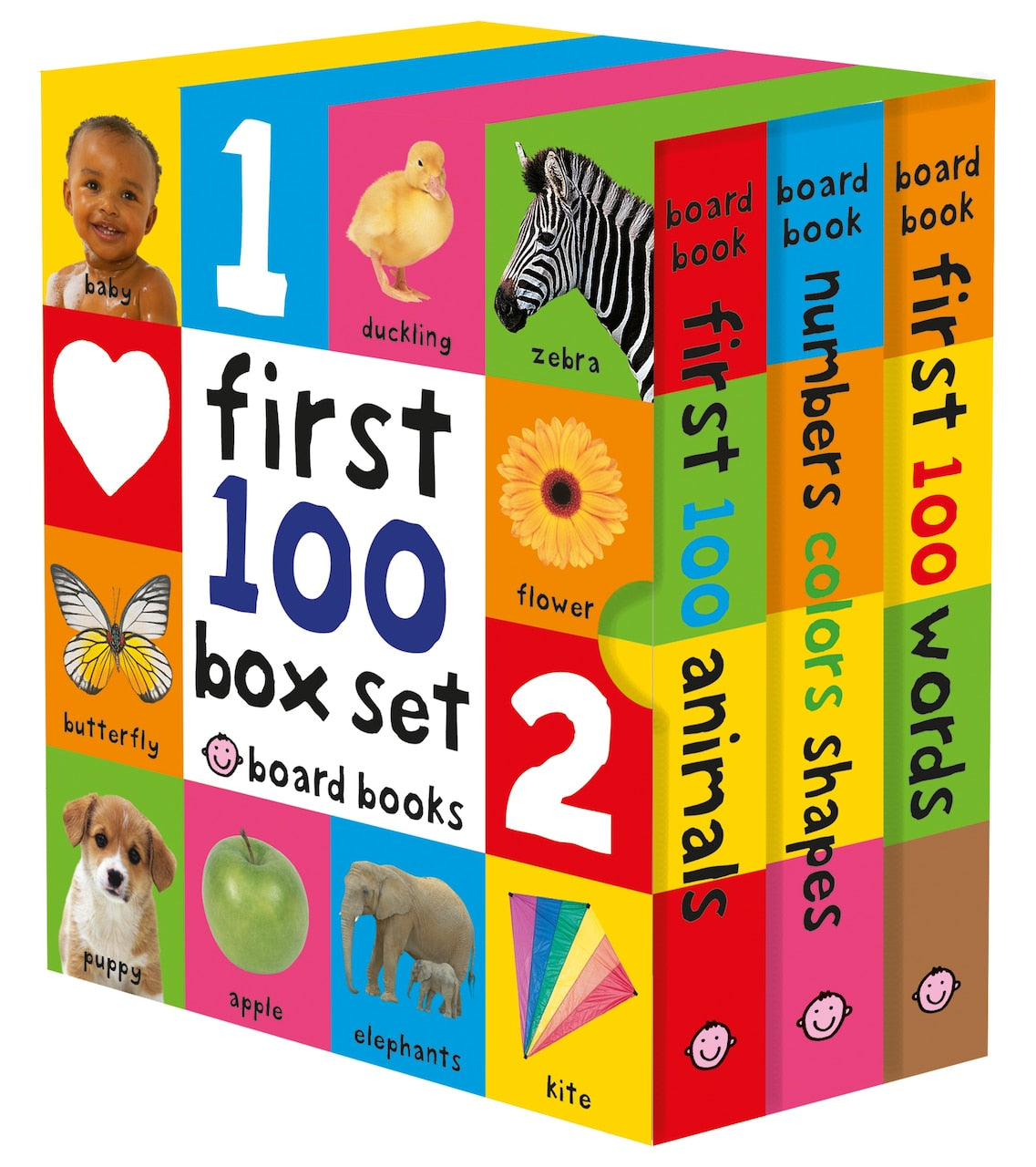 First 100 Board Book Box Set (3 Books): First 100 Words, Numbers