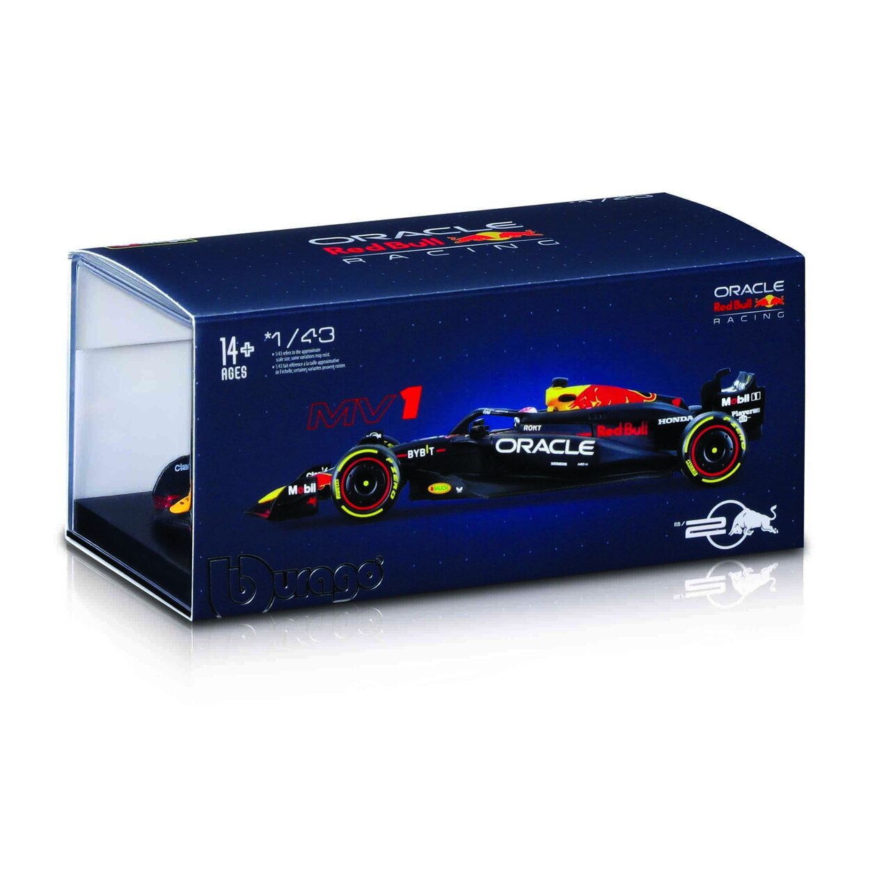 Maisto 1:43 Race Formula Oracle Red Bull RB20 with helmet | Indigo