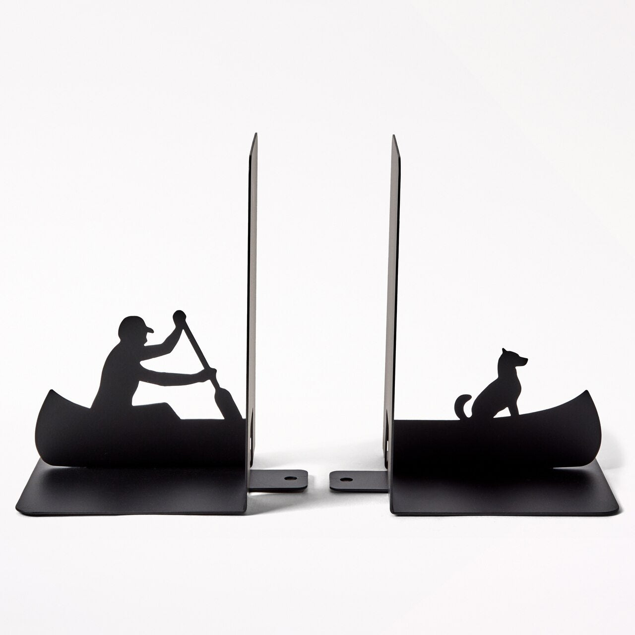 Set of 2 Dog & Canoe Bookend | Indigo