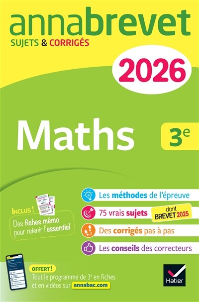 Maths 3e: nouveau brevet 2026 - image 1