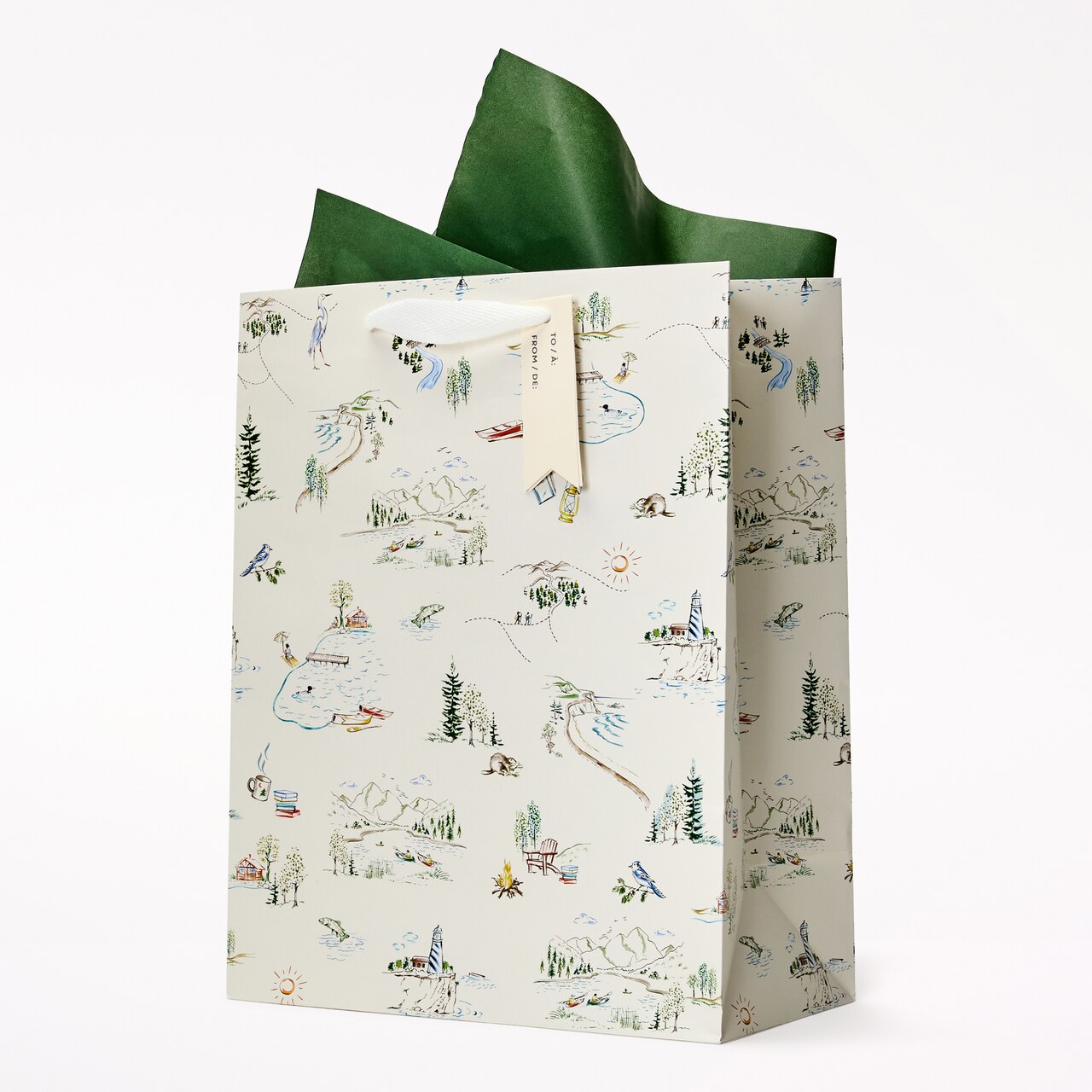 Canadian Toile Large Gift Bag - image 1