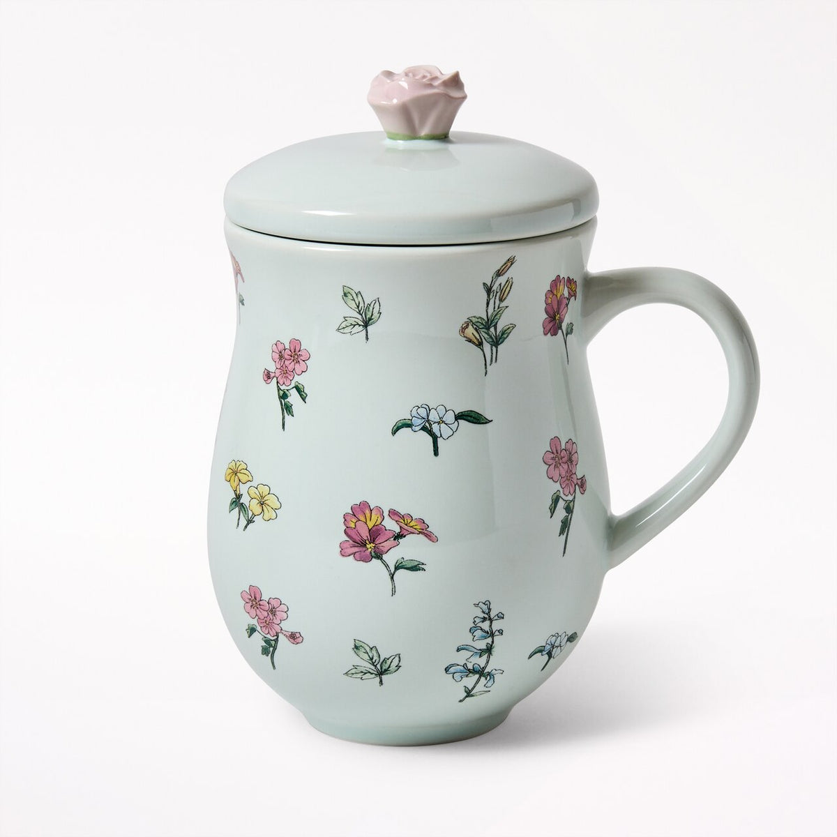 Floral Tea Mug with Infuser - image 1