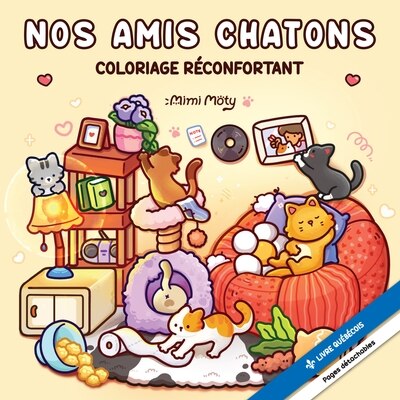 Nos amis chatons Coloriage réconfortant: Coloriage réconfortant - image 1