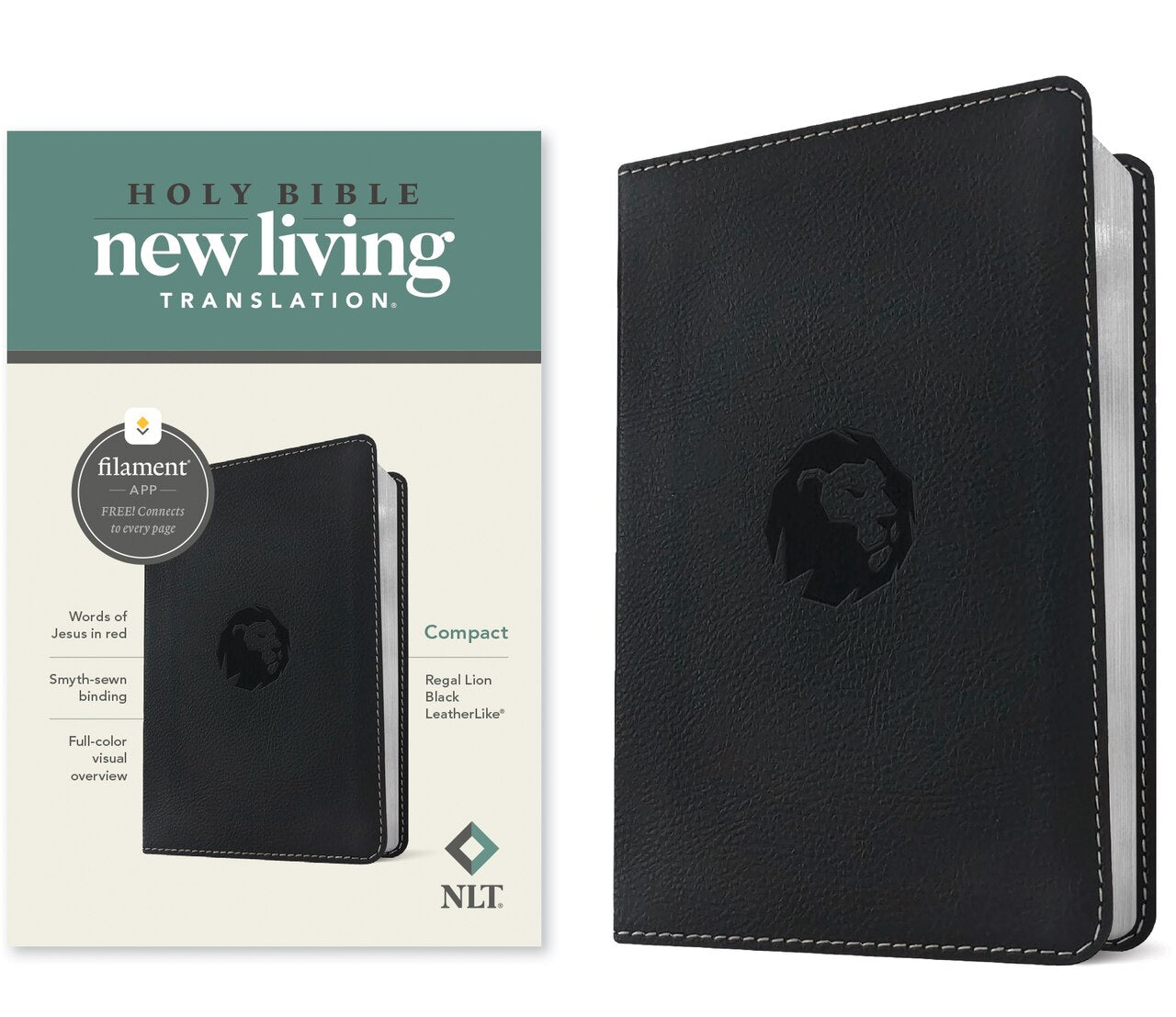 NLT Compact Zipper Bible, Filament Enabled (Cloth, Floral Garden