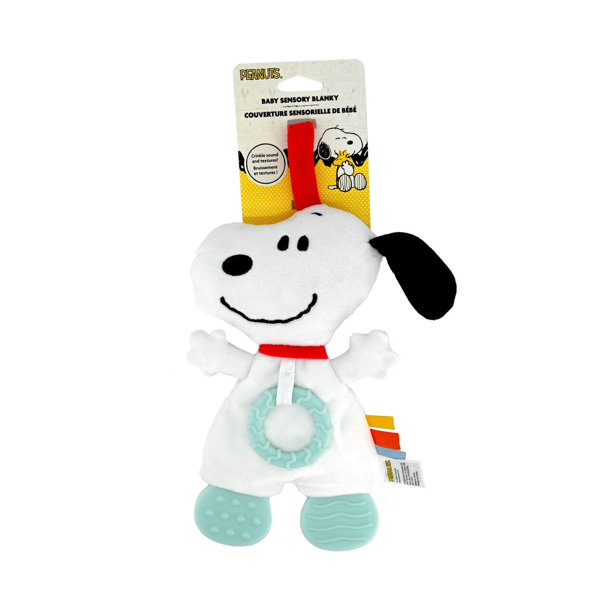 Peanuts-Snoopy Blanky w/ Crinkle Teether - image 1