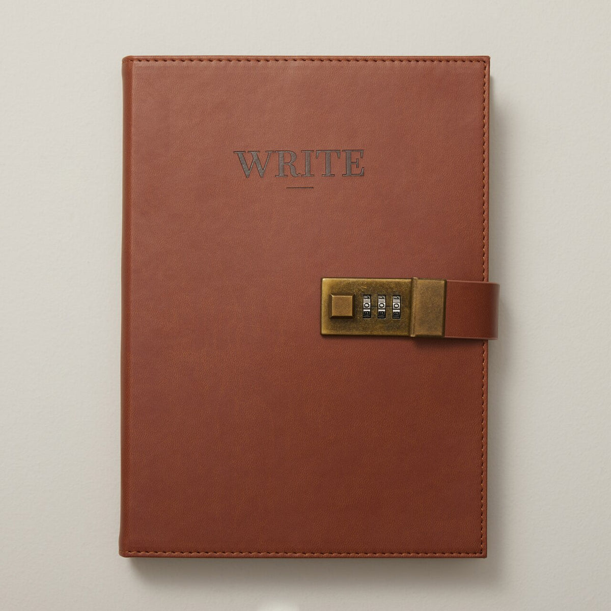 As Refillable Lockdiary Lrg Write Brown - image 1