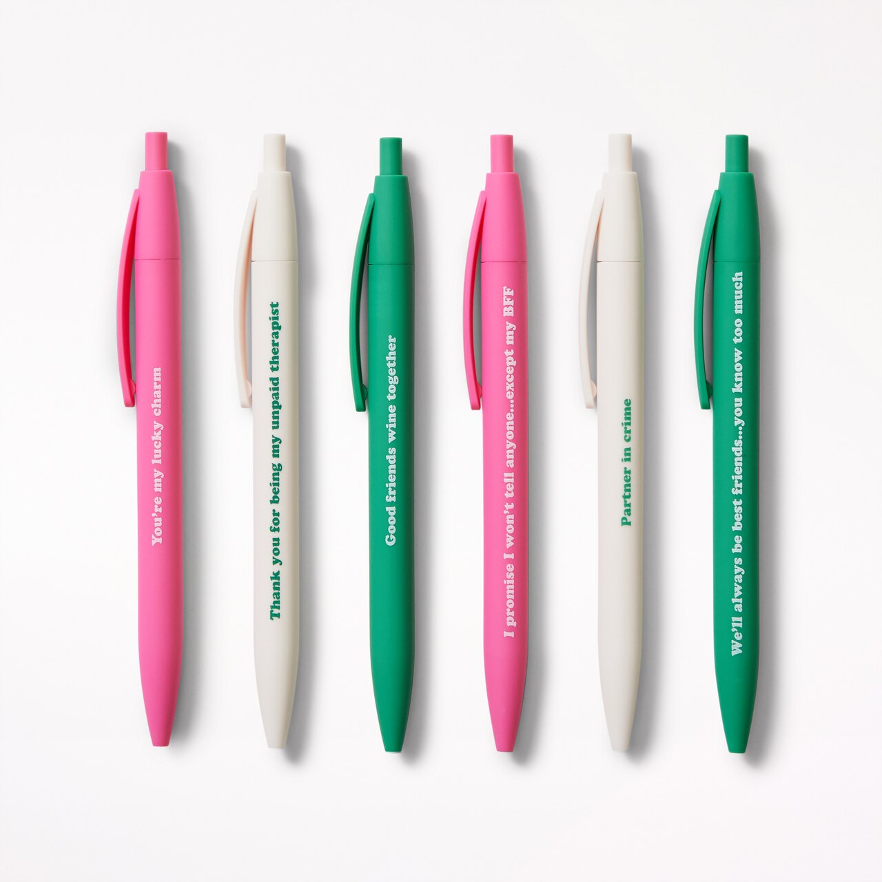 Soft Touch Ballpoint Pens, Best Friend Set of 6 - image 1