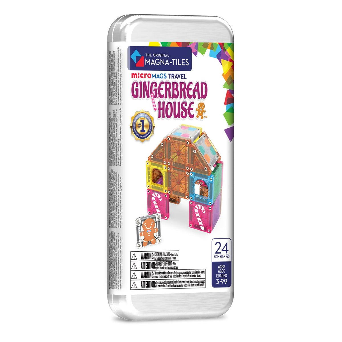 The Original MAGNA-TILES® microMAGS Gingerbread House Travel 24-Piece Magnetic Construction Set - image 1