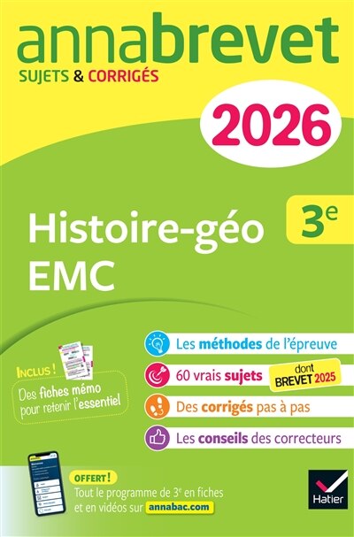 Histoire géographie, EMC 3e: nouveau brevet 2026 - image 1