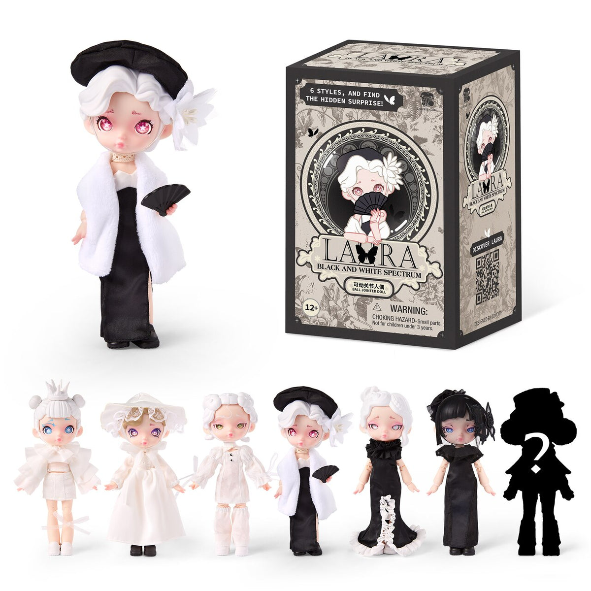 Poupée à collectionner Laura Girl « Black and White Spectrum » – boîte surprise - image 1