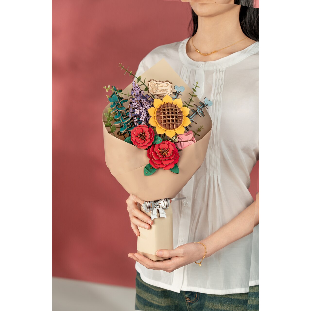 Wooden Flower Bouquet - image 1