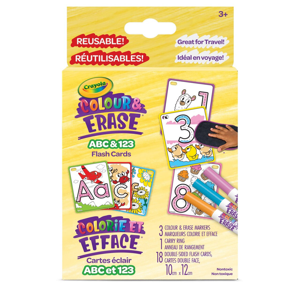 Crayola - Cartes-éclair réutilisables Couleurs et effaçables ABC et 123 - image 1