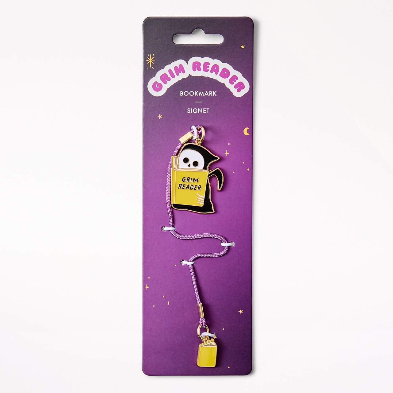 Enamel Bookmark, Grim Reader - image 1