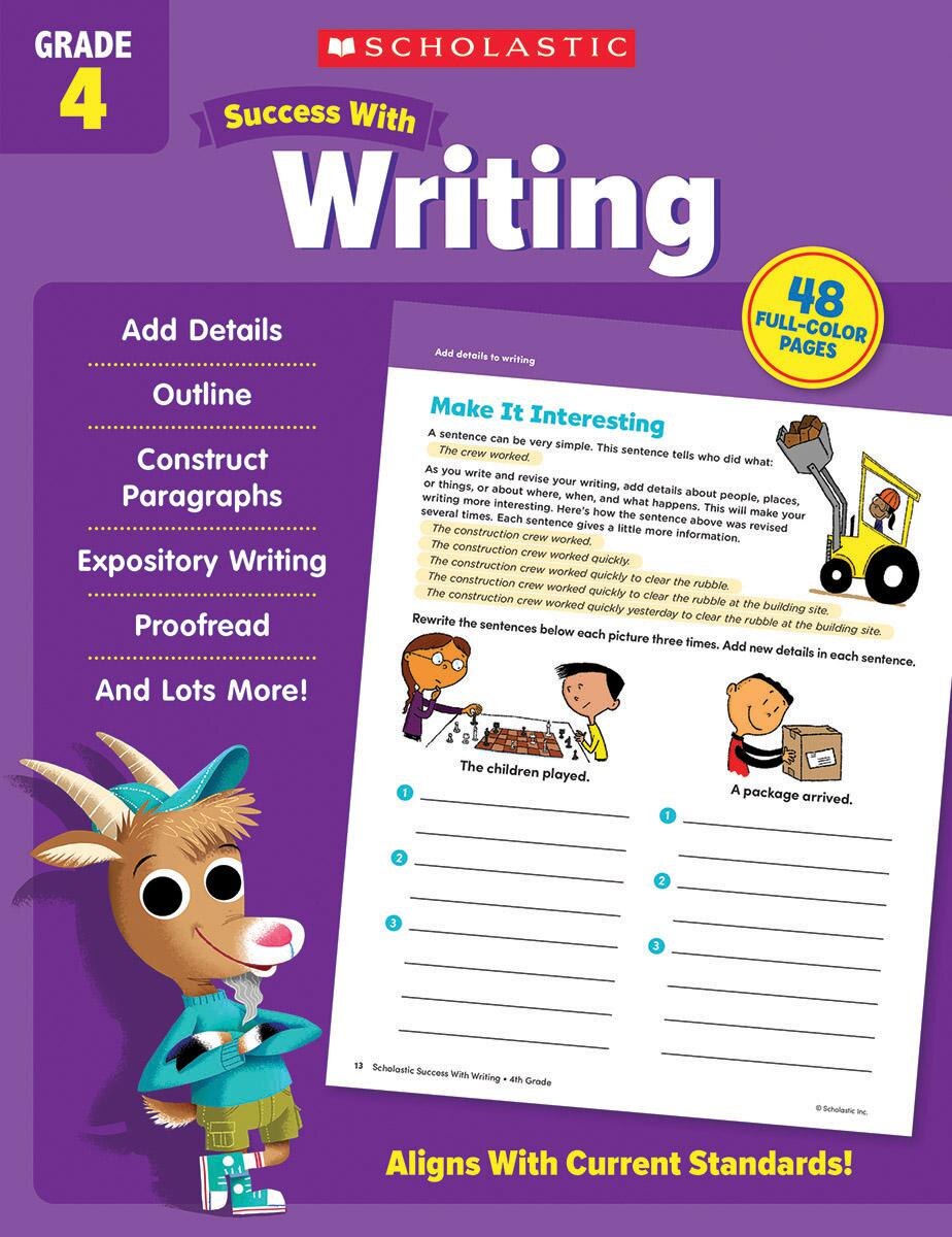 Scholastic Success with Writing Grade 4 Workbook by Scholastic