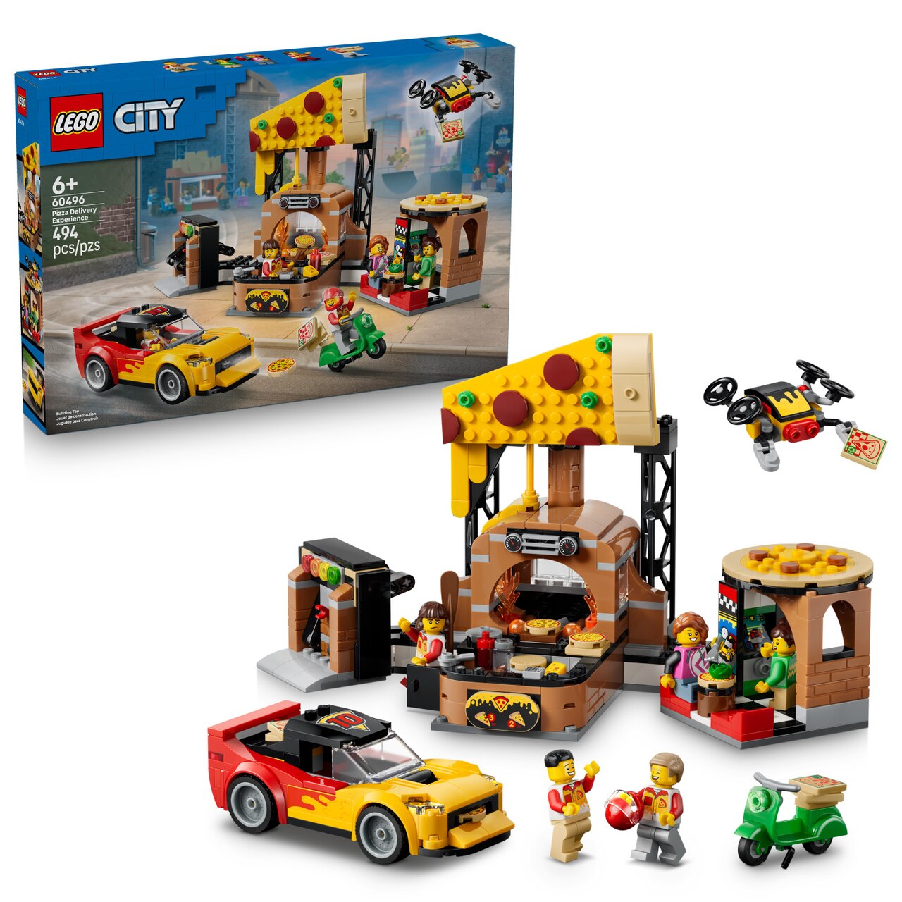 LEGO® Pizza Delivery Experience with Vehicles - 60496 - image 1
