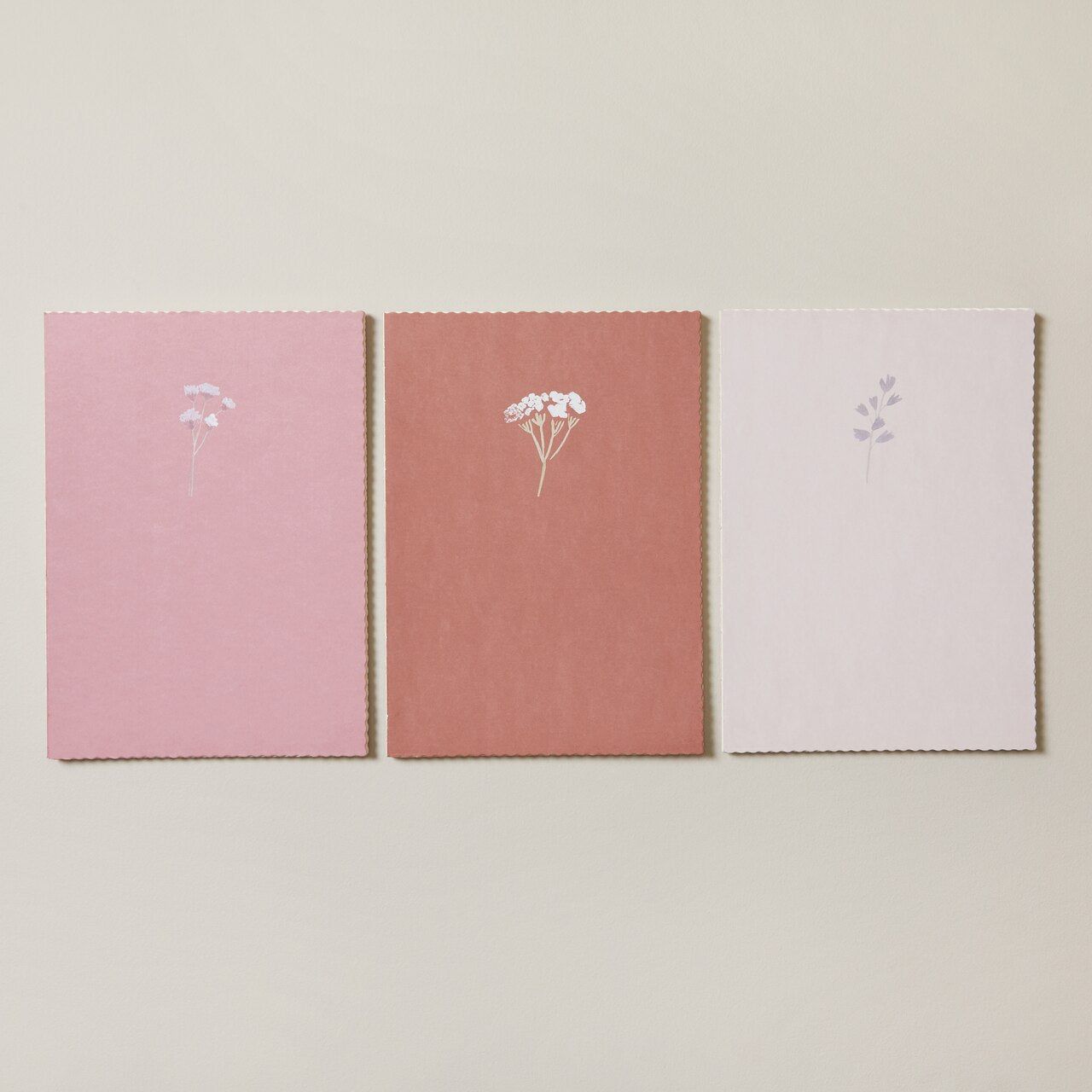 Set of 3 Large Deckled Edge Notebooks, Petals - image 1
