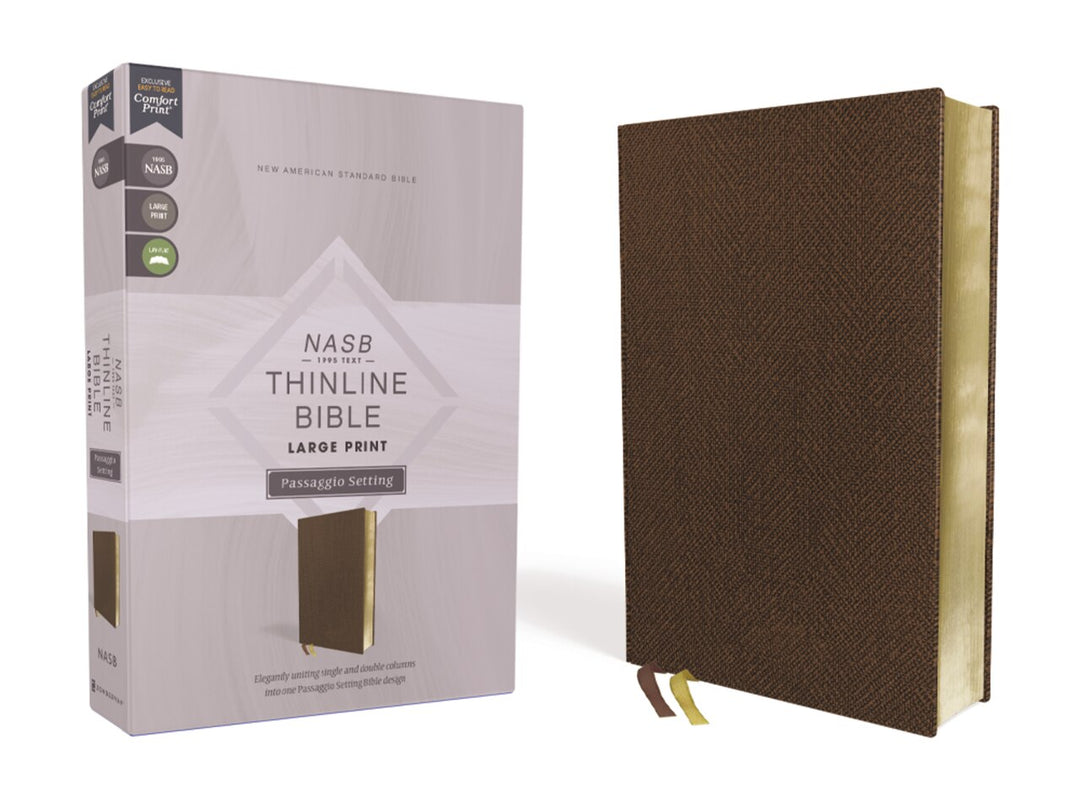 NASB, Thinline Bible, Large Print, Passaggio Setting, Leathersoft ...