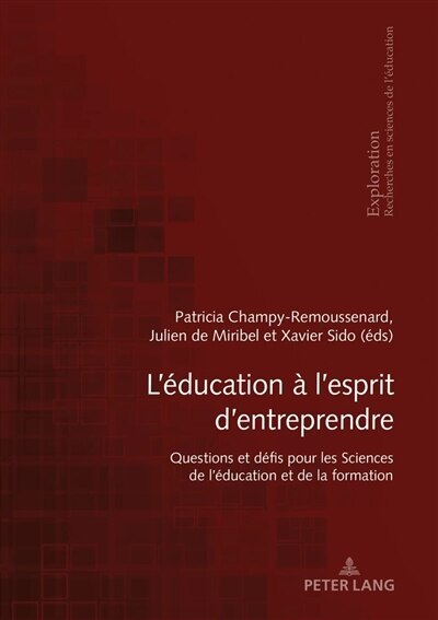 L'éducation à l'esprit d'entreprendre: Questions et défis pour les Sciences de l'éducation et de la formation - image 1