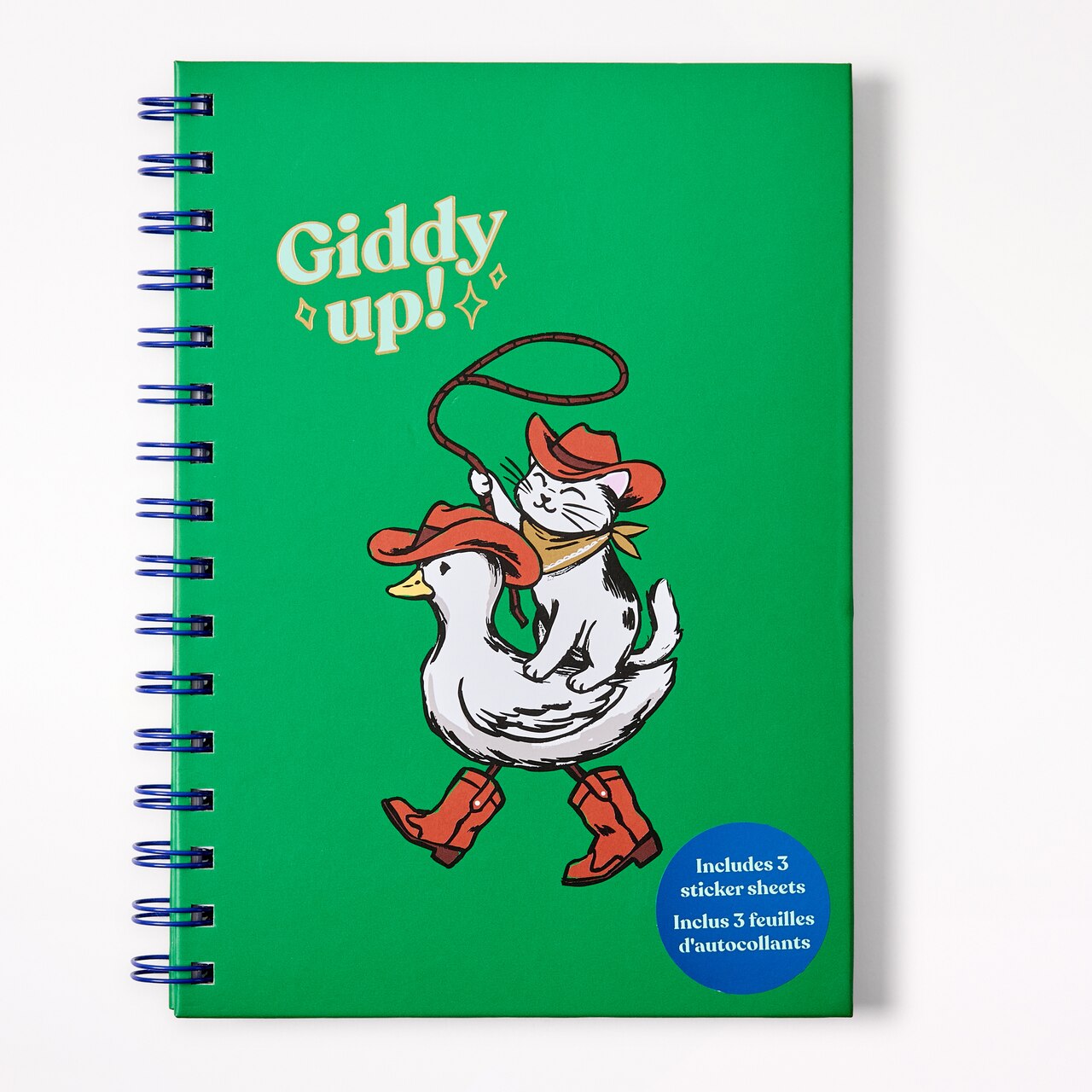 Spiral Journal with Stickers, Giddy Up - image 1