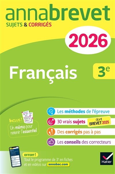 Français 3e: nouveau brevet 2026 - image 1