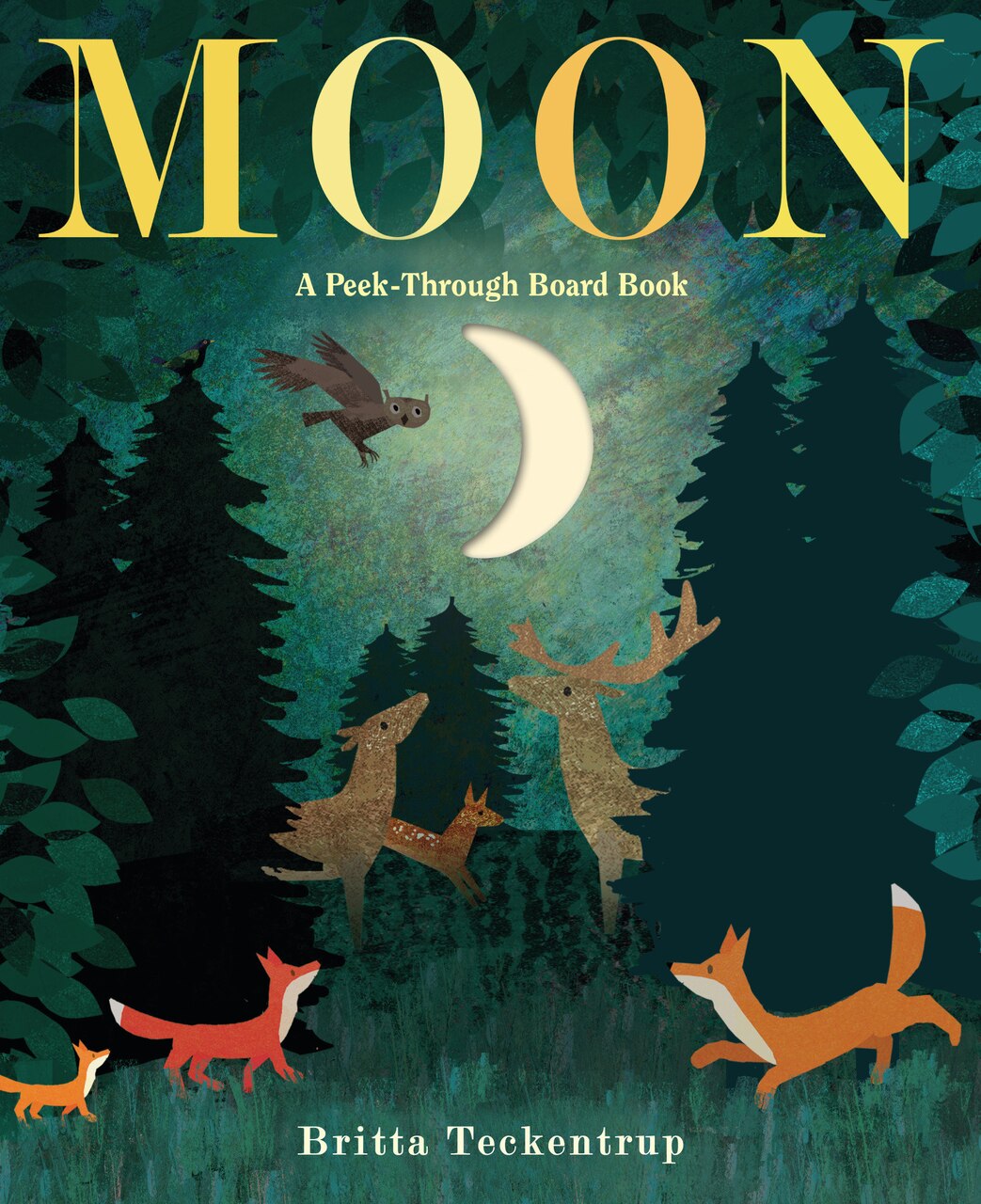 Moon: A Peek-Through Board Book by Britta Teckentrup, (Board Book