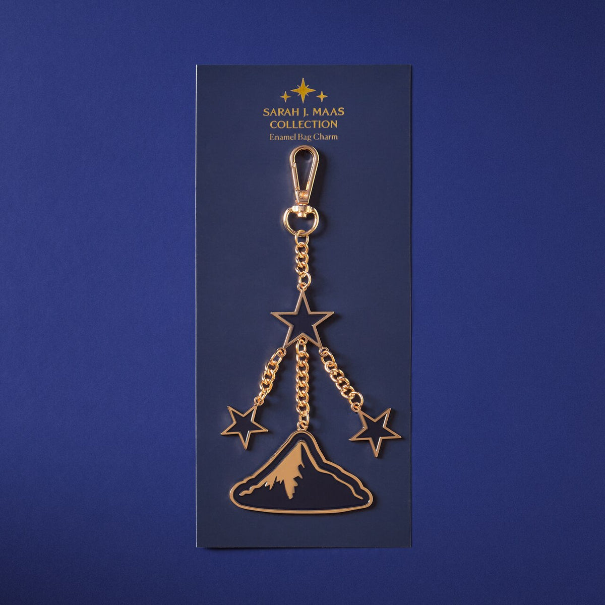 Enamel Bag Charm, Mountains and Stars - image 1