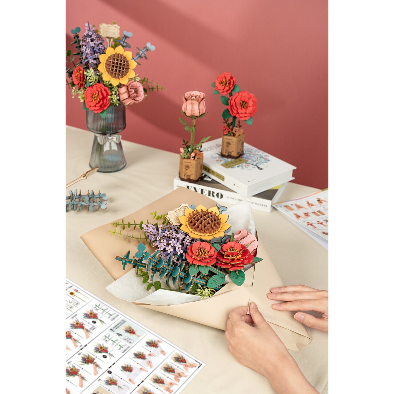 Wooden Flower Bouquet | Indigo