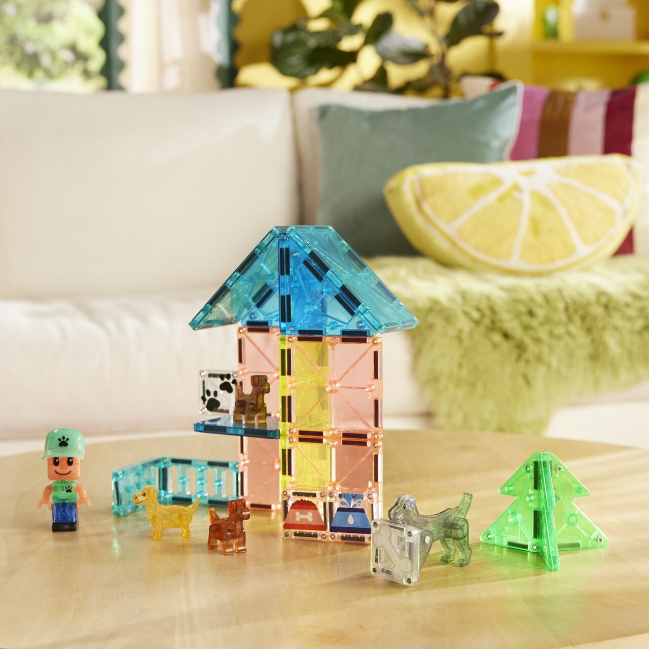 MAGNA-TILES® Puppy Park 27-Piece Magnetic Construction Set, The