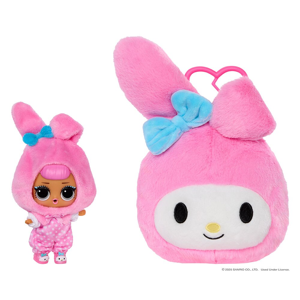 LOL Surprise Loves Hello Kitty Reversible Plush Surprise Key Chain
