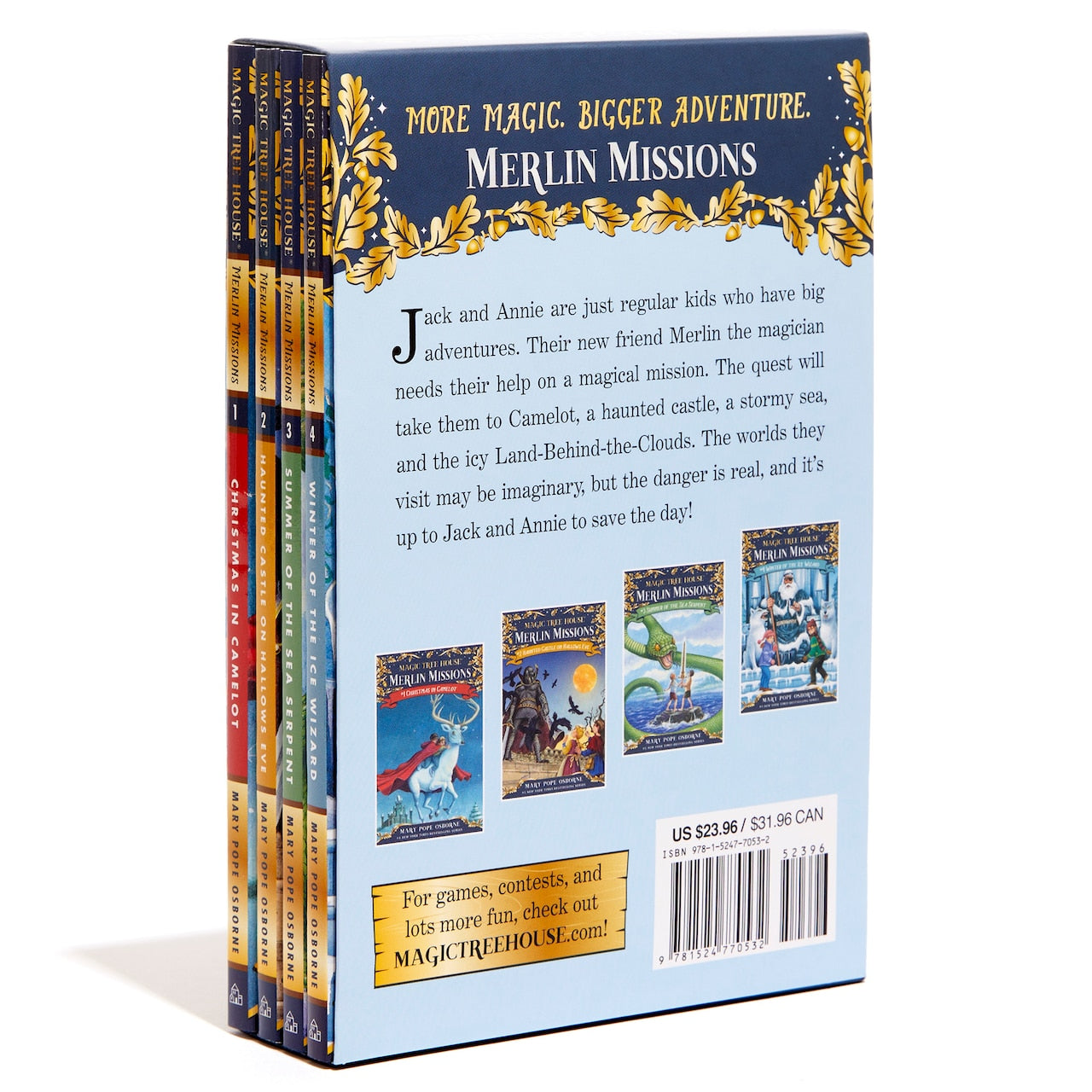 Magic Tree House Merlin Missions Books 1-4 Boxed Set: Christmas in