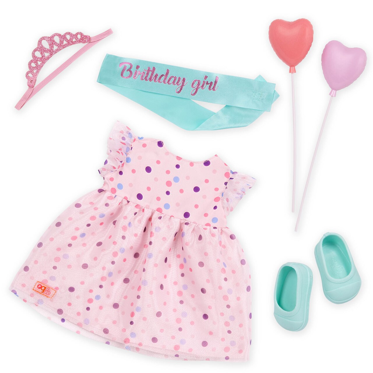 our generation party dress Pink & Colorful | 18-inch Doll Dress Outfit