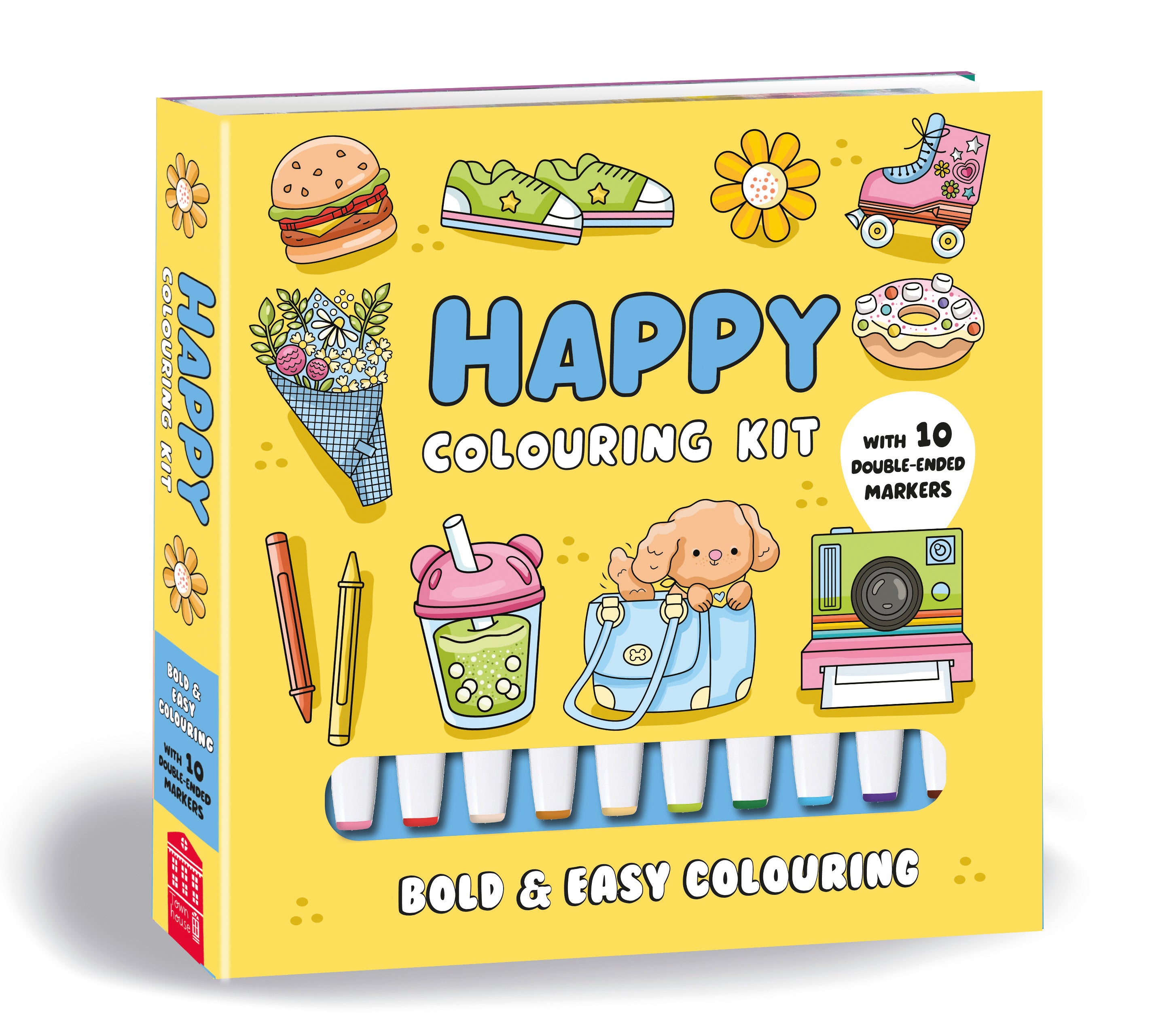 Happy Colouring Kit: cute and bold coloring by Sam Jayne, (Boxed Set ...