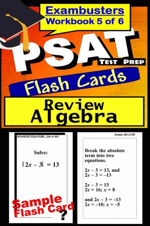 PSAT Test Prep Algebra Review--Exambusters Flash Cards--Workbook 5 of 6 ...